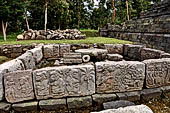 Candi Cetho - bas reliefs panels placed on the ninth terrace.